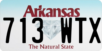 AR license plate 713WTX
