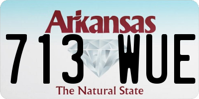 AR license plate 713WUE