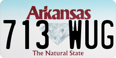 AR license plate 713WUG