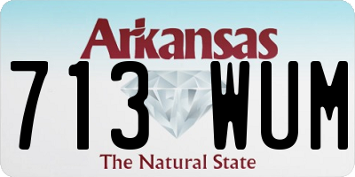 AR license plate 713WUM