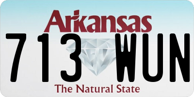 AR license plate 713WUN