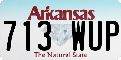 AR license plate 713WUP