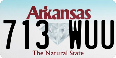 AR license plate 713WUU