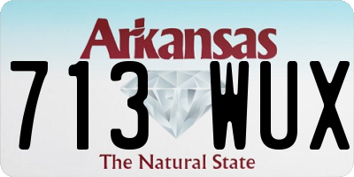 AR license plate 713WUX