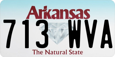 AR license plate 713WVA