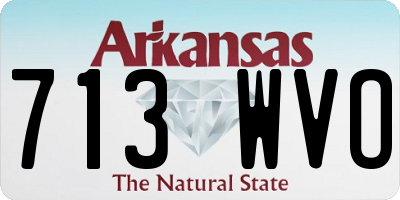 AR license plate 713WVO