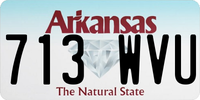 AR license plate 713WVU