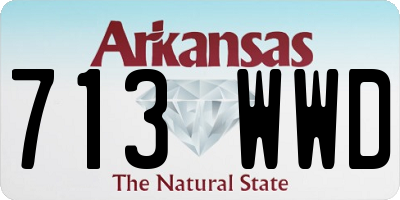 AR license plate 713WWD