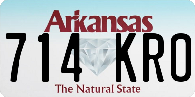 AR license plate 714KRO