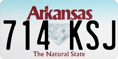 AR license plate 714KSJ