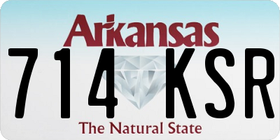 AR license plate 714KSR