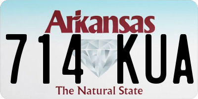 AR license plate 714KUA
