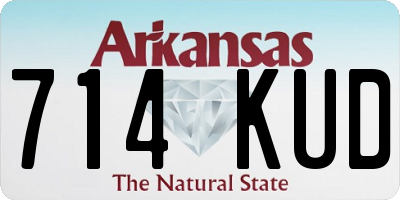 AR license plate 714KUD