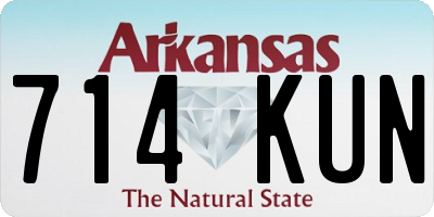 AR license plate 714KUN