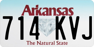 AR license plate 714KVJ