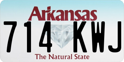 AR license plate 714KWJ