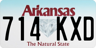 AR license plate 714KXD