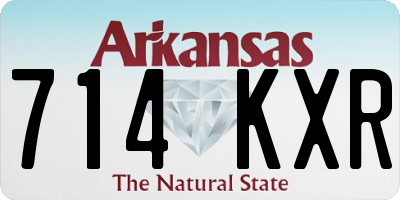 AR license plate 714KXR