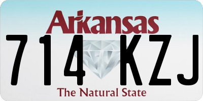 AR license plate 714KZJ
