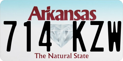 AR license plate 714KZW