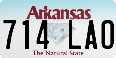 AR license plate 714LAO