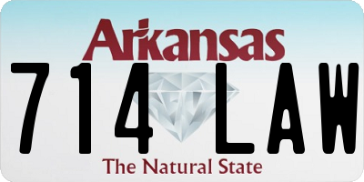 AR license plate 714LAW