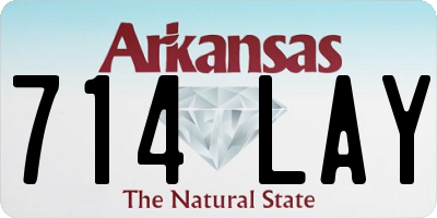 AR license plate 714LAY