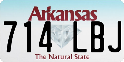AR license plate 714LBJ