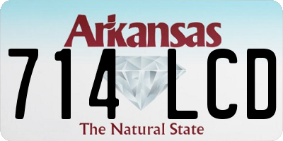 AR license plate 714LCD