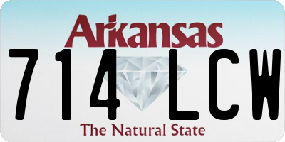 AR license plate 714LCW