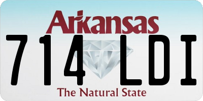 AR license plate 714LDI