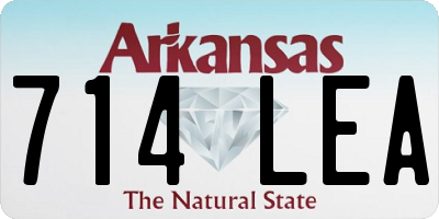 AR license plate 714LEA