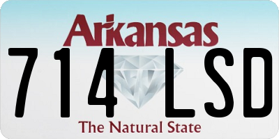 AR license plate 714LSD