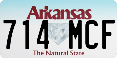 AR license plate 714MCF