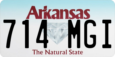 AR license plate 714MGI