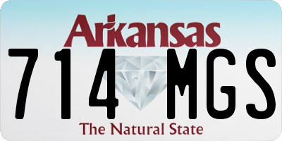 AR license plate 714MGS