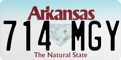 AR license plate 714MGY