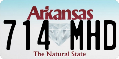 AR license plate 714MHD