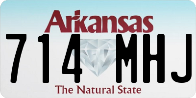 AR license plate 714MHJ