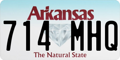 AR license plate 714MHQ