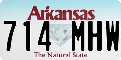 AR license plate 714MHW