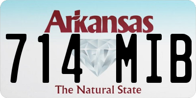 AR license plate 714MIB