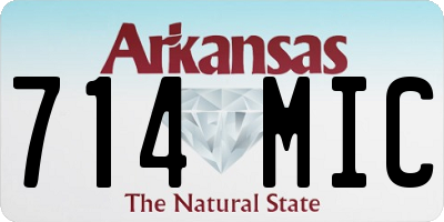 AR license plate 714MIC