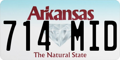AR license plate 714MID