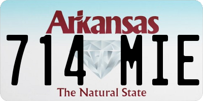 AR license plate 714MIE