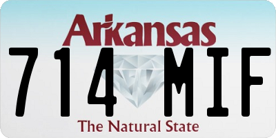 AR license plate 714MIF