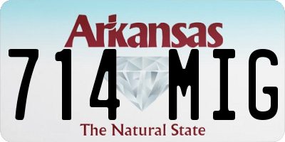 AR license plate 714MIG