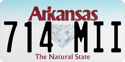 AR license plate 714MII