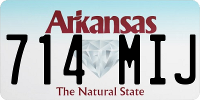 AR license plate 714MIJ