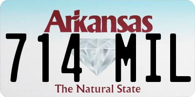 AR license plate 714MIL
